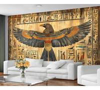Ancient Egypt Wall Murals, Eagle Large Mural, Hieroglyphic Wallpaper for Bedroom, Egyptian Wallpaper - 200x200cm (Not Peel n' Stick)