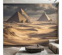 Ancient Egypt Wallpaper - Desert Egyptian Pyramids Wall Mural 250x175 cm (W x H), Non-Woven Photo Wallpaper Mural for Bedroom, Living Room, Hallway, Home Decor Y&W77