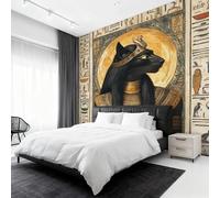 Ancient Egypt Wallpaper for Living Room, Tribal Egyptian Wall Mural, Non-Woven Photo Wallpaper for Bedroom, Home Decor Wall Paper 150 x 105 cm (W x H) Y&W80