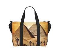 Ancient Egypt Water-Resistant Crossbody Travel Bag, Large Carry-On with Adjustable Strap, Multi-Compartment Weekender for Gym, Travel, Outdoor