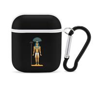 Ancient Egyptian Ancient God Earphone Case Cover Compatible with AirPods 1&2 Shockproof Bluetooth Headset Case White-style