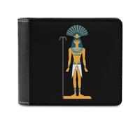 Ancient Egyptian Ancient God Men's Bifold Wallet Slim Cash Card Holder Leather Purse