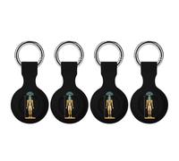 Ancient Egyptian Ancient God Protective Case Compatible for Airtag Shockproof Case Cover with Keychain 4PCS