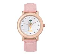 Ancient Egyptian Ancient God Womens Elegant Watch Analogue Quartz Watch Leather Band Wristwatch