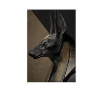 Ancient Egyptian Anubis- Minimalist Divine Art Canvas Poster Wall Art Decor Print Picture Paintings for Living Room Bedroom Decoration 24x36inch(60x90cm)