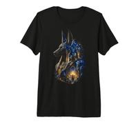 Ancient Egyptian Anubis Night Temple Guardian Deity Art Premium T-Shirt