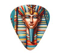 Ancient-Egyptian-Art-Ankh 12 Pack Guitar Picks With 3 Thicknesses And Storage Box, Abs Plectrums For Electric Bass Guitar Players