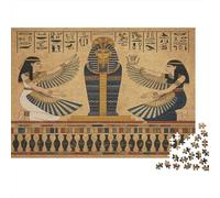 Ancient Egyptian Art Jigsaw Puzzles Hieroglyphic Temple Scene Challenge Toy Educational Games Home Decoration for Adults& Teenager Age 14 Years Up 52x38cm/1000pcs