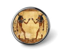 Ancient Egyptian Badges Decorative, Durable Aluminum Alloy Round Badge, Lightweight Button Brooch for Shirts, Jackets, Hats, Uniforms 1"