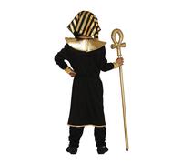 FIESTAS GUIRCA | Egyptian Fancy Dress Costume Children (10-12 Years) - Tunic, Trousers, Belt, Collar and Headpiece for Boys - Pharaoh and Ancient Egypt Costumes for Halloween - Black and Gold