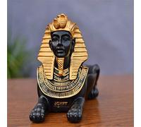 Ancient Egyptian Cat God Sphinx Anu shtray Statue Egyptian Statuette Sculpture Figurine Crafts Living Room Home Decoration Ornaments Men's Birthday Gifts,C Art collection