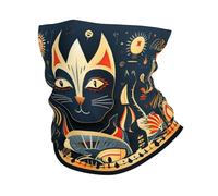 Ancient Egyptian Cats Gold Vintage Black Unisex Magic Headband Microfiber Tube Scarf Stylish Headwear For Tennis Snowboarding Outdoor