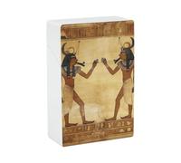 Ancient Egyptian Cigarette Case - Portable Cigarette Box Lightweight Holder Case for Travel Waterproof Plastic Cigarettes Boxes Pocket Size Storage Box for 20 Cigarettes