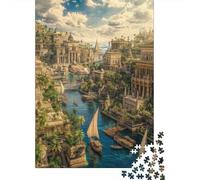 Ancient Egyptian Cities Along The Nile River Jigsaw Puzzles Challenge Toy Educational Games Home Decoration for Adults& Teenager Age 14 Years Up 38x26cm/1000pcs