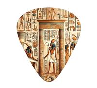 Ancient-Egyptian-Civilization 12 Pack Guitar Picks With 3 Thicknesses And Storage Box, Abs Plectrums For Electric Bass Guitar Players