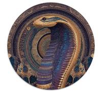 Ancient Egyptian Cobra Pattern Jigsaw Puzzles Challenge Toy Educational Games Home Decoration for Adults& Teenager Age 14 Years Up 1000pcs (67.5x67.5cm)