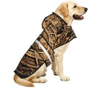 Ancient Egyptian Compass Waterproof Dog Raincoat And Rain Jacket With Hood, Reflective Strips And Adjustable Belly Strap, Fits Small To Large Dogs
