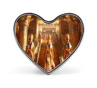 Ancient Egyptian Egypt Pyramids History Badge Heart Shape Cute Brooch Pins Button Badges for Backpack Jackets Hats Decor