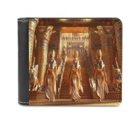 Ancient Egyptian Egypt Pyramids History Men's Bifold Wallet Slim Cash Card Holder Leather Purse