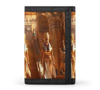 Ancient Egyptian Egypt Pyramids History Trifold Wallet Cute Card Slots Holder Clutch Purse Wallets for Men Women