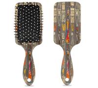 Ancient Egyptian Ethnic Women Hair Brush Wet Dry Air Cushion Hair Brush Plastic Detangler Hairbrush for Kids Adults Back To School Gift Women Men