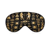 Ancient Egyptian Eye Cover Breathable Comfortable Eyeshade Soft Skin Friendly Sleep Mask Party Night Blindfold with Fashion Adjustable Eye Mask for Night Sleeping Travel Nap