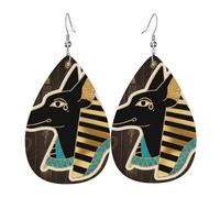 Ancient Egyptian God Anubis Women Dangle Earrings Long Drop Earrings Teardrop Shape Earring For Gift Vacation Ceremonies