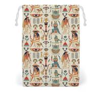 Ancient Egyptian God Drawstring Bags Portable Makeup Pouch Gift Bag Storage Organiser