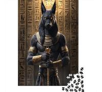 Ancient Egyptian God Jigsaw Puzzles Mythical Dark Deity Art Challenge Toy Educational Games Home Decoration for Adults& Teenager Age 14 Years Up 52x38cm/1000pcs