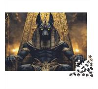 Ancient Egyptian God Jigsaw Puzzles Mythical Statue Style Challenge Toy Educational Games Home Decoration for Adults& Teenager Age 14 Years Up 38x26cm/1000pcs