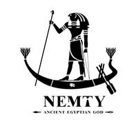 Ancient Egyptian god nemty Silhouette Middle East god Logo Engraving Decals 42x44.8cm Do not Damage The Wall Surface Black