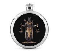 Ancient Egyptian God of Underworld Anubis 5 Oz Hip Flasks for Liquor Stainless Steel Wine Flask Pocket Flask