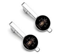 Ancient Egyptian God of Underworld Anubis Tie Clips for Men Necktie Tie Clip Tie Bars for Business Wedding Gifts 5.5x2.2cm
