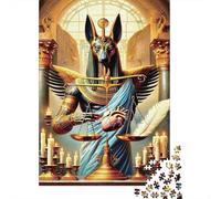 Ancient Egyptian God Recycled Board Puzzle: Anubis with Scales And Heart for Adults And Kids Age 12 Years Great Gift 70x50cm/1000pcs