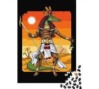 Ancient Egyptian God Sobek Jigsaw Puzzles Game Adult 500 Piece Jigsaw Wooden Creative Jigsaw Puzzle Decompressing Game 500pcs (52x38cm)