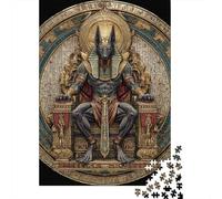 Ancient Egyptian God Statue Jigsaw Puzzles Puzzles for Adults Kids. 1000 Piece Great Gifts Challenge Toy Educational Game Home Decoration for Adults& Kids Age 14 Years Up 38x26cm/1000pcs