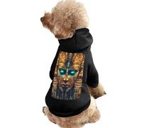 Ancient Egyptian God with Intricate Patterns And Symbols Casual Pet Hoodie Clothes for Dog Cat Coat Outfit with Hat