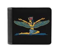Ancient Egyptian Goddess Printed Bifold Wallet with Hidden Compartments Pocket Money and Credit Card Holder for Men Women