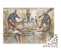 Ancient Egyptian Gods Art Print Jigsaw Puzzles Puzzles for Adults Kids. 1000 Pieces Great Gifts Challenge Toy Educational Game Home Decoration for Adults& Kids Age 14 Years Up 38x26cm/1000pcs