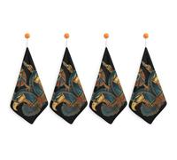Ancient Egyptian Gods Pharaohs Hanging Hand Towels Soft Tea Towel 4PCS