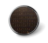 Ancient Egyptian Hieroglyph Badge Holder Exquisite Round Badge with Picture Pin DIY Button Badges Personalized Metal Button Pin Fashion Brooch Crafts Gifts Clothes Decorative Pins