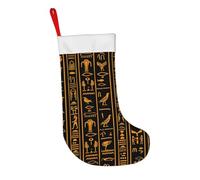 Ancient Egyptian Hieroglyph Christmas Stocking Vintage Xmas Hanging Stocking for Kids Adults Family Holiday Party Decoration