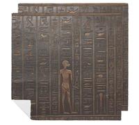 Ancient Egyptian Hieroglyph Cloth Napkins 6 Pack Kitchen Dinner Napkins Versatile Square Napkins Washable Table Napkins for Dinners Weddings and Everyday Use 18x18 Inch