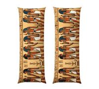Ancient Egyptian Hieroglyph Long Body Pillowcase 20x60in â€“ Luxurious and Cozy Pillowcase for Extra-Long Body Pillows