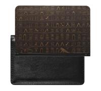 Ancient Egyptian Hieroglyph Passport Holder Vaccine Card Holder Travel Document Organizer Credit Card Organizer for Women/Men