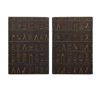 Ancient Egyptian Hieroglyph Passport Holder with Card And Ticket Slot, PU Leather Passport Case Easy Access, Travel Essentials Document Organizer Waterproof Travel Wallet for Men Women