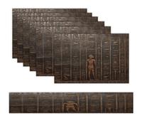 Ancient Egyptian Hieroglyph Placemats Set of 7 Exquisite Linen Table Mat Seven Piece Set Includes 13"x71" Fashion Table Runner and 12"x18" Place Mat Decor for Kitchen Dining Room