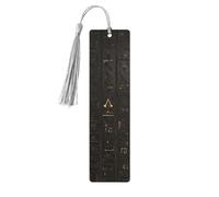 Ancient Egyptian Hieroglyph Print 5pcs Wooden Bookmarks with Tassels, Reading Page Markers Book Marks, Gifts for Men Women