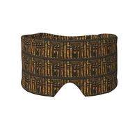 Ancient Egyptian Hieroglyph Print Adults Eye and Ear Muffs Soft Blackout Blocking for Sleeping Home Office Travel