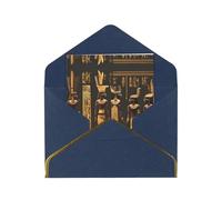 Ancient Egyptian Hieroglyph print Christmas Card,Happy Holiday Card,Single Panel Blank Card with Envelope 4.5" x6.2",
